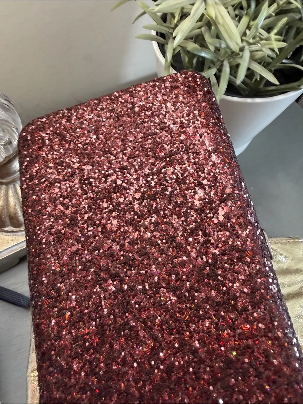 Elegant Brown Sparkly Clutch